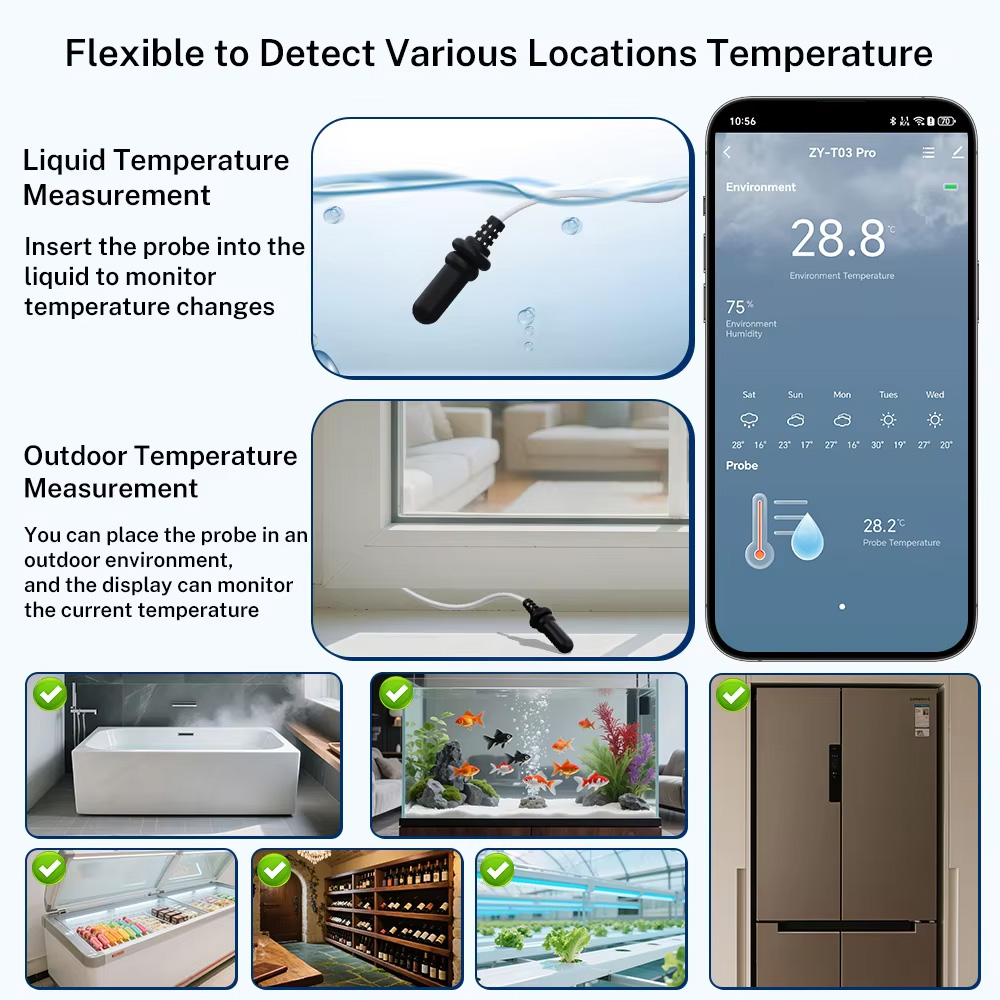 Aquarium Thermometer - Sensor de Temperatura e Umidade com