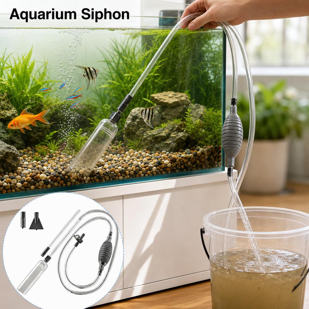 Aquarium Fish Waste Collector - Kit Manual de Sifão para Aquário,