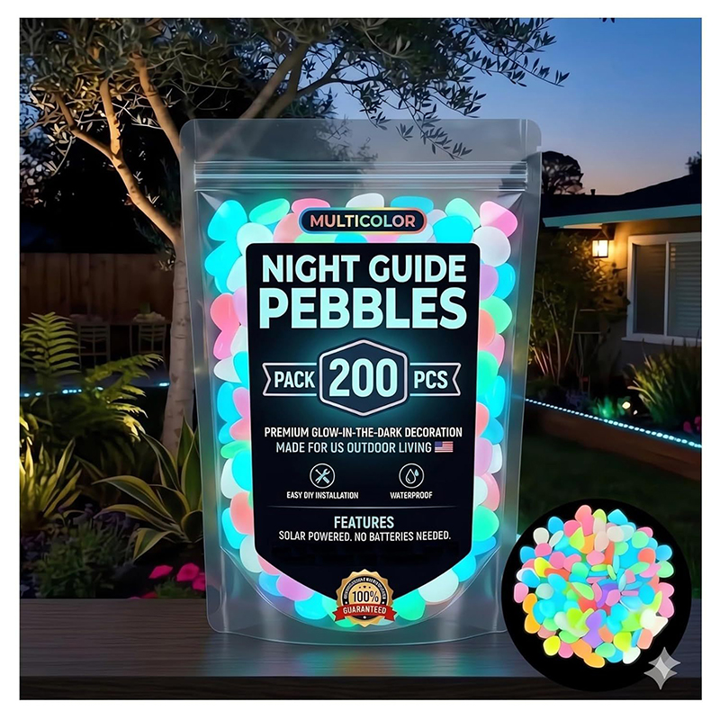 Fish Aquarium Guide - Pedras de Jardim Coloridas que Brilham