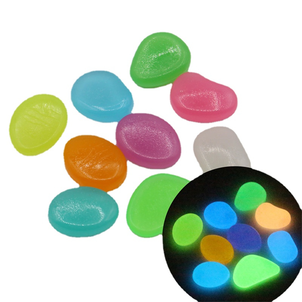 Aquarium Fish Fishing - 50 pçs pedra luminosa fluorescente cascalho