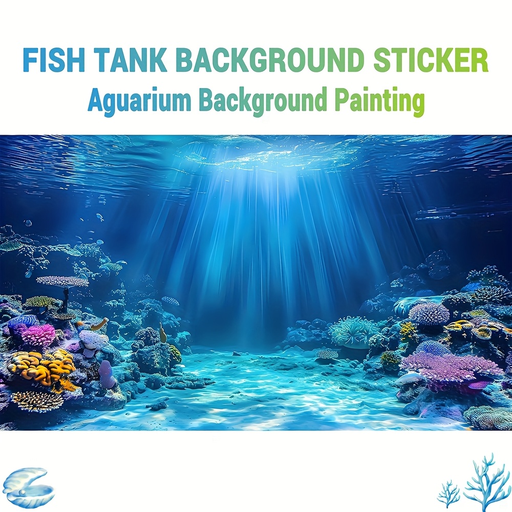 Aquarium Fish Background - Papel de Parede para Aquário, Adesivo