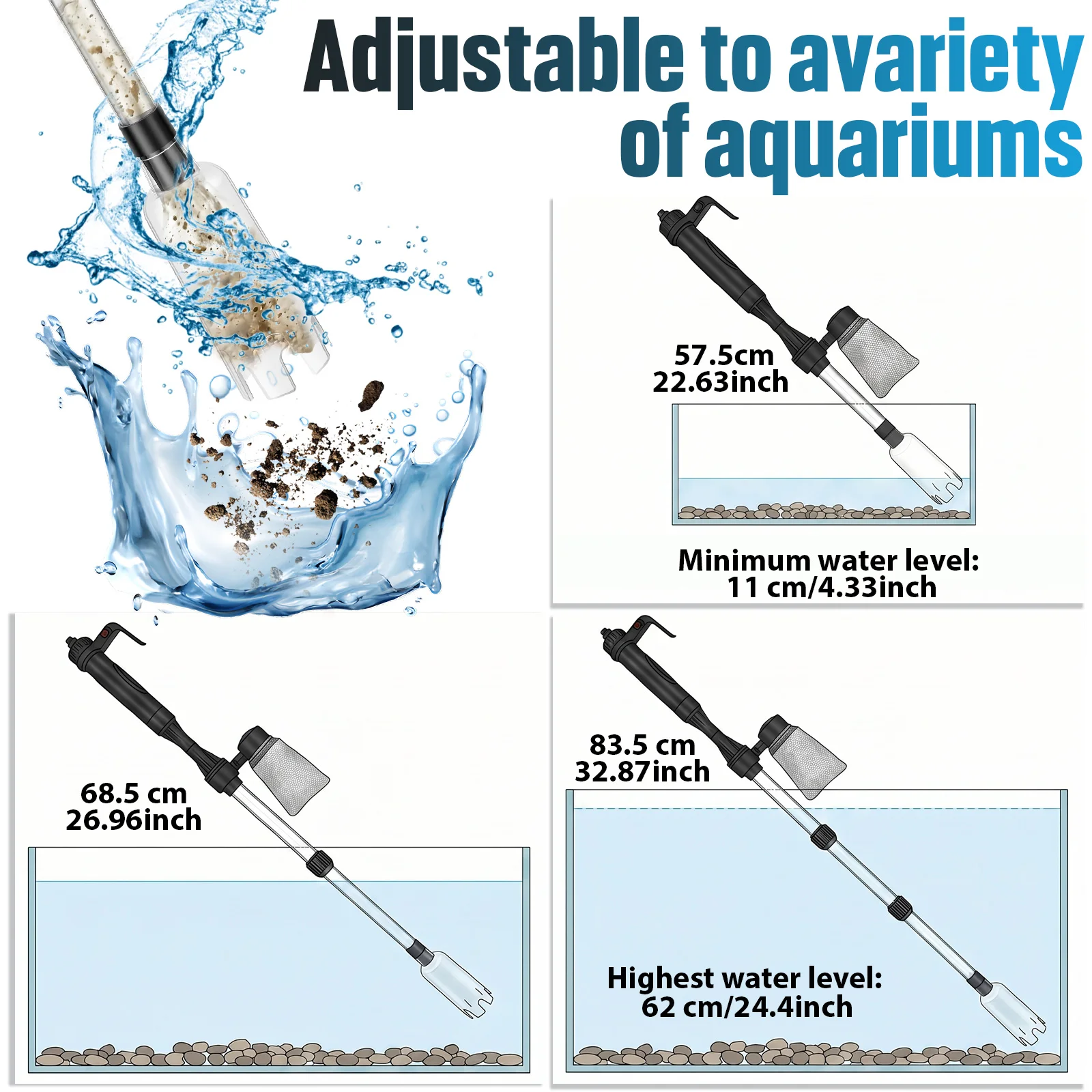 Aspirador de Areia para Aquári - Aquarium Fish Waste Collector avaliação e preço