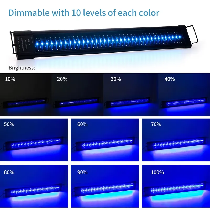 Luz LED Programável para Aquár - Aquarium Fish Lamp avaliação e preço