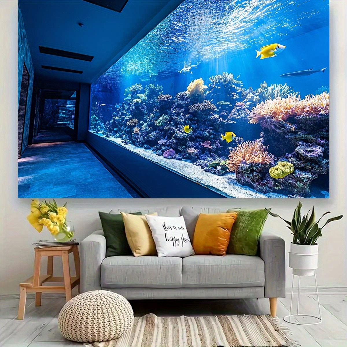 Tapeçaria Vibrante de Aquário  - Aquarium Fish Colorful avaliação e preço