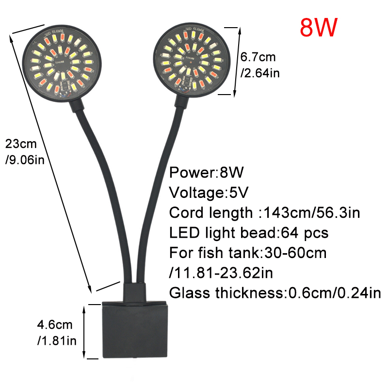 Usb aquário led luz tanque de  - Aquarium Fish Lamp avaliação e preço
