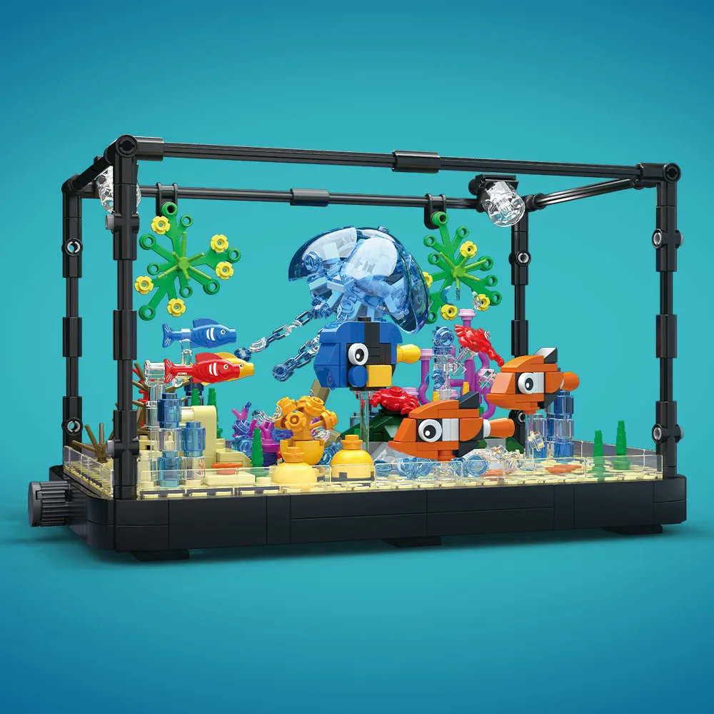 Conjunto de blocos de construç - Aquarium Fish Fishing avaliação e preço