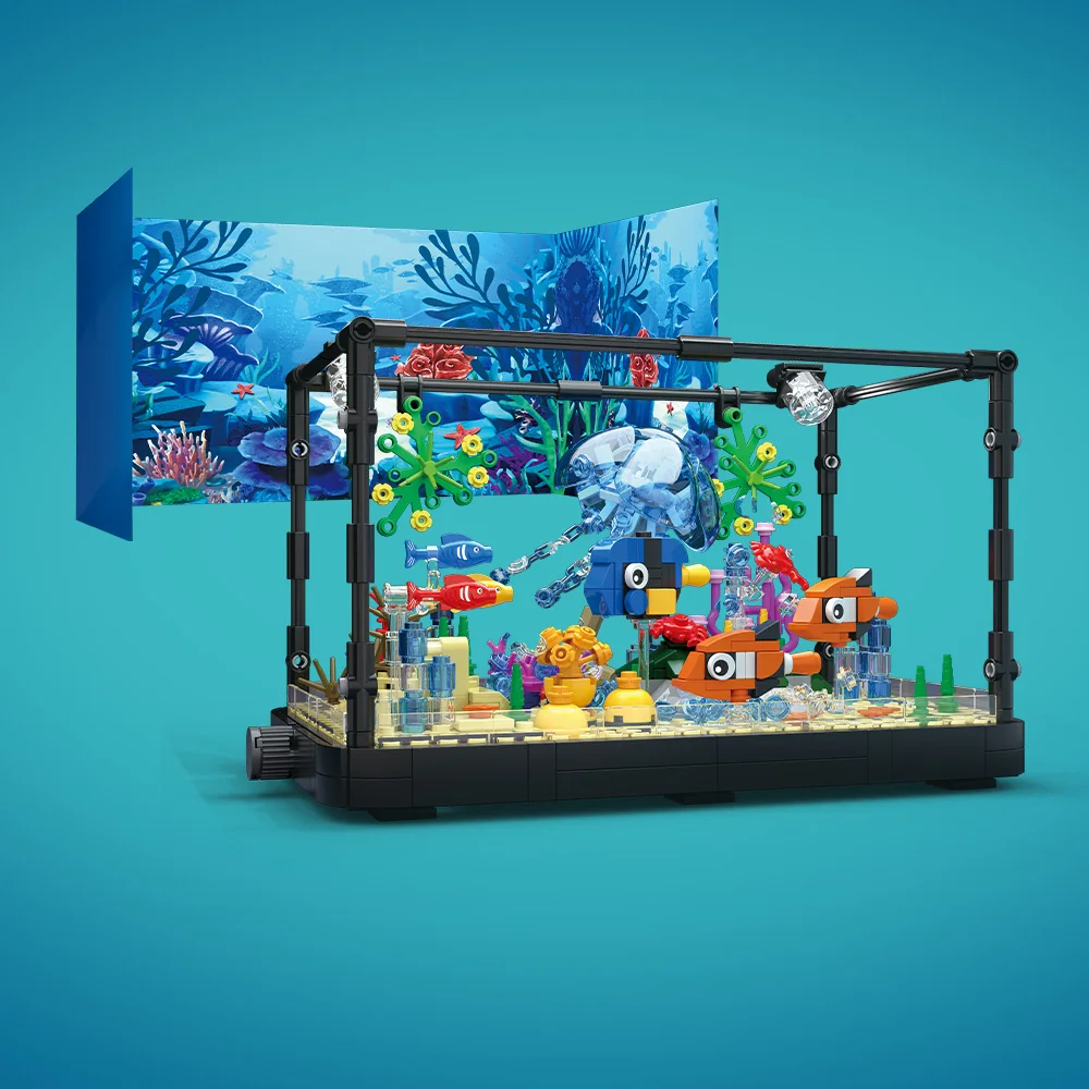 Conjunto de blocos de construç - Aquarium Fish Fishing avaliação e preço