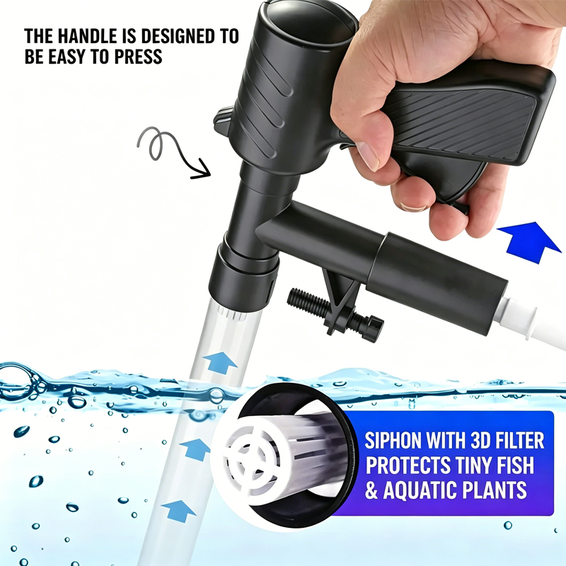 Bomba Manual de Troca de Água  - Aquarium Fish Waste Collector avaliação e preço