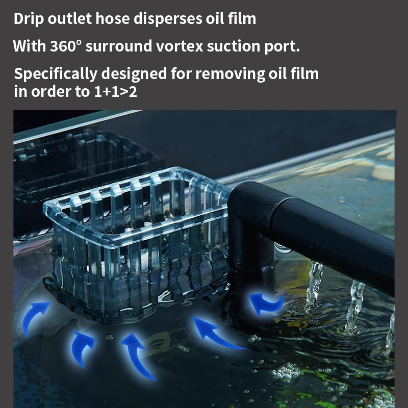 Filtro skimmer de óleo de supe - Aquarium Fish Waste Collector avaliação e preço
