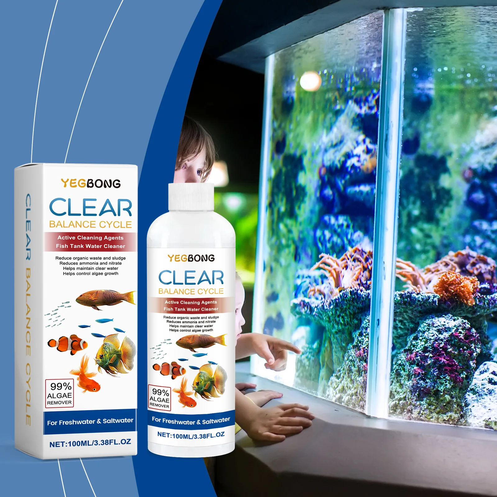 Removedor de algas para tanque - Aquarium Fish Waste Collector avaliação e preço